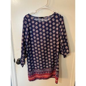 Patterned Midi Dress